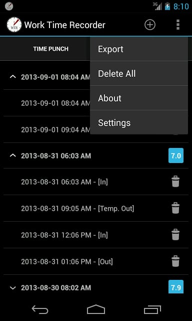 Work Time Recorder [Free]截图7