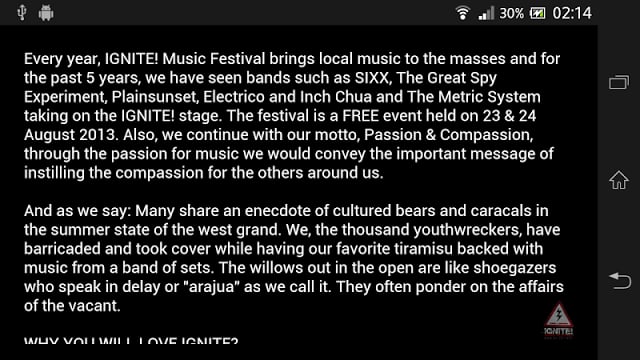 IGNITE! Music Festival app截图5