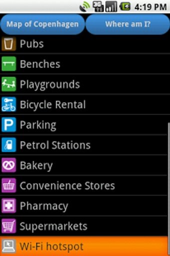 Copenhagen Amenities Map, free截图1