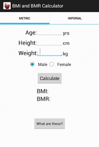 BMI and BMR calculator截图2