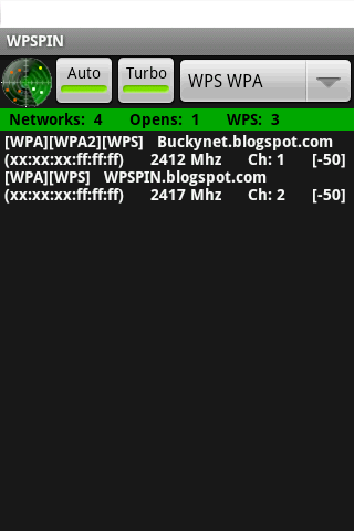 WPSPIN. WPS Wireless Scanner.截图3