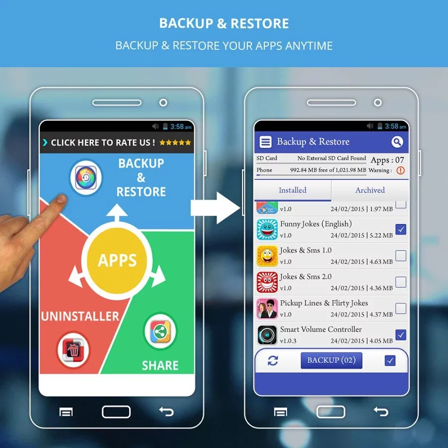 Backup, Share & Uninstaller截图2