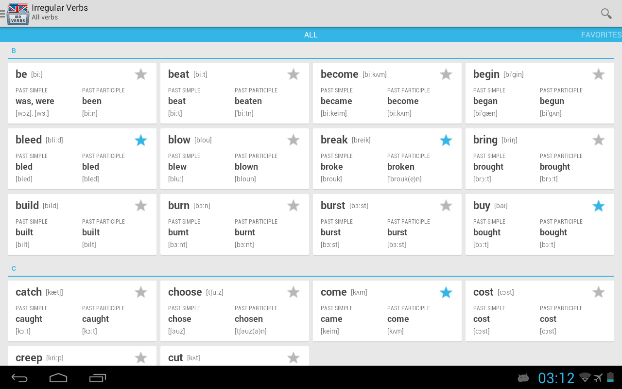 Irregular Verbs (EN/US)截图1