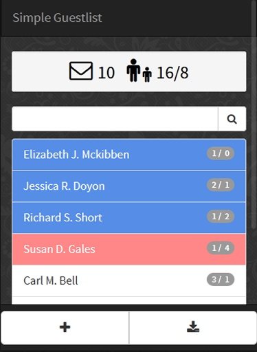 Simple Guestlist Classic截图2
