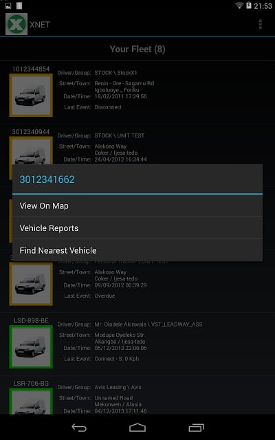 XNET Vehicle Tracking截图3