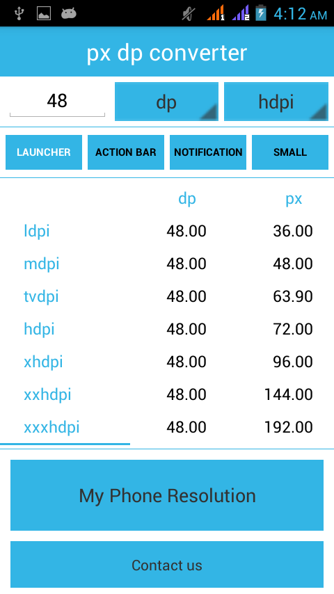 px dp converter截图5