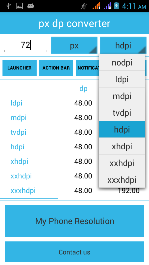 px dp converter截图3