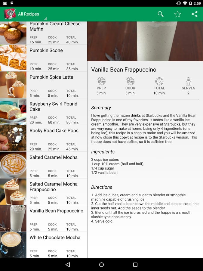 Recipe Guide for Starbucks截图10