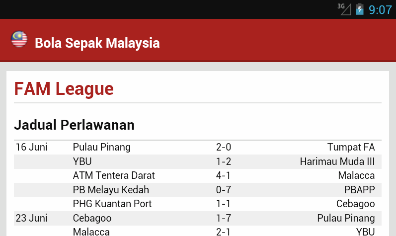 Bola Sepak Malaysia截图1