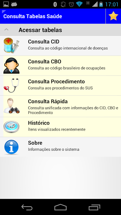 Consulta Tabela Saúde [CID 10]截图3