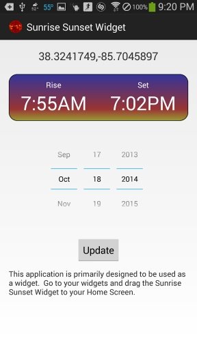 Sunrise and Sunset Widget截图2