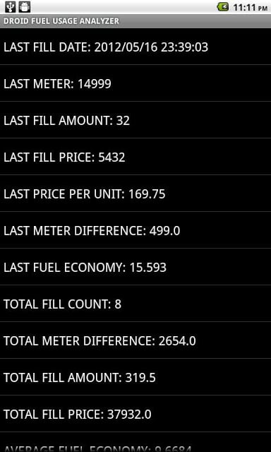 DROID FUEL LOGGER截图3