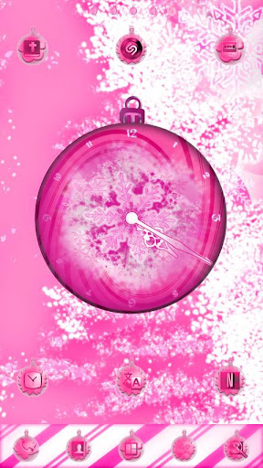 PINK Christmas Clock Widget截图7