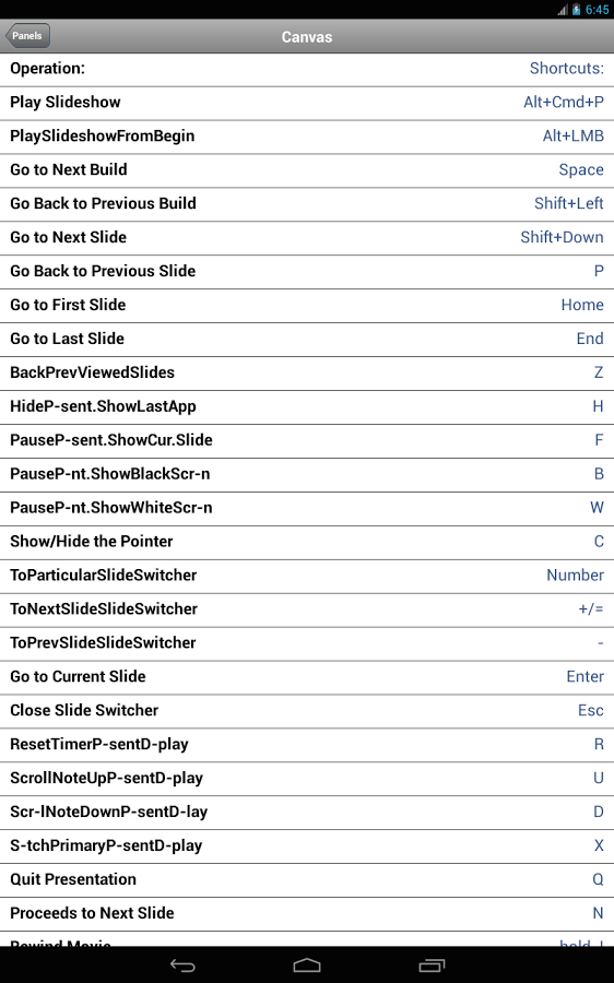 Shortcuts for Keynote截图2