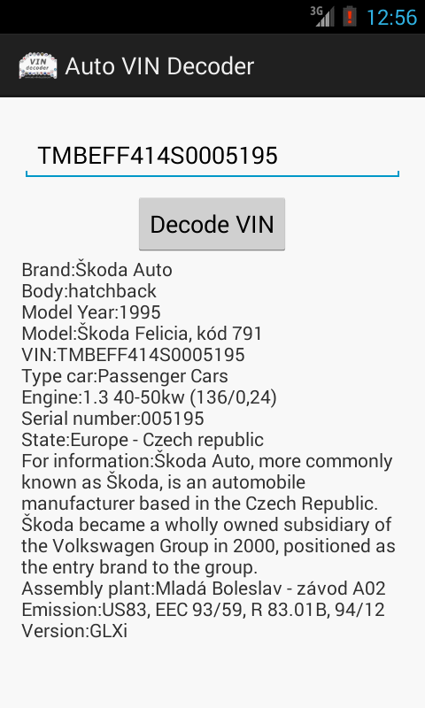 Auto VIN Decoder截图1