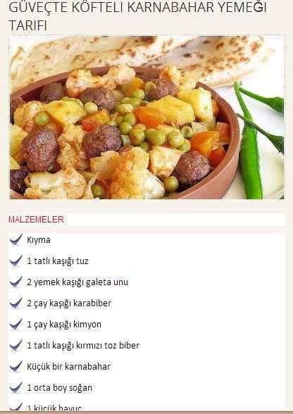 Yüzlerce Yemek tarifleri截图2