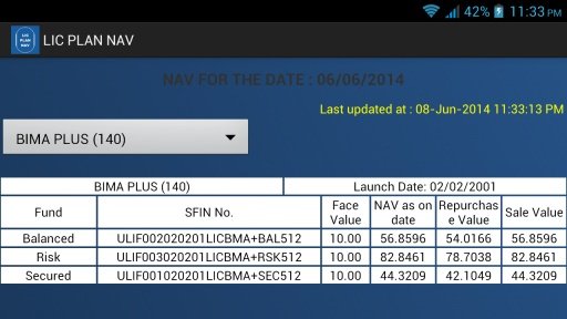 LIC PLAN NAV截图2