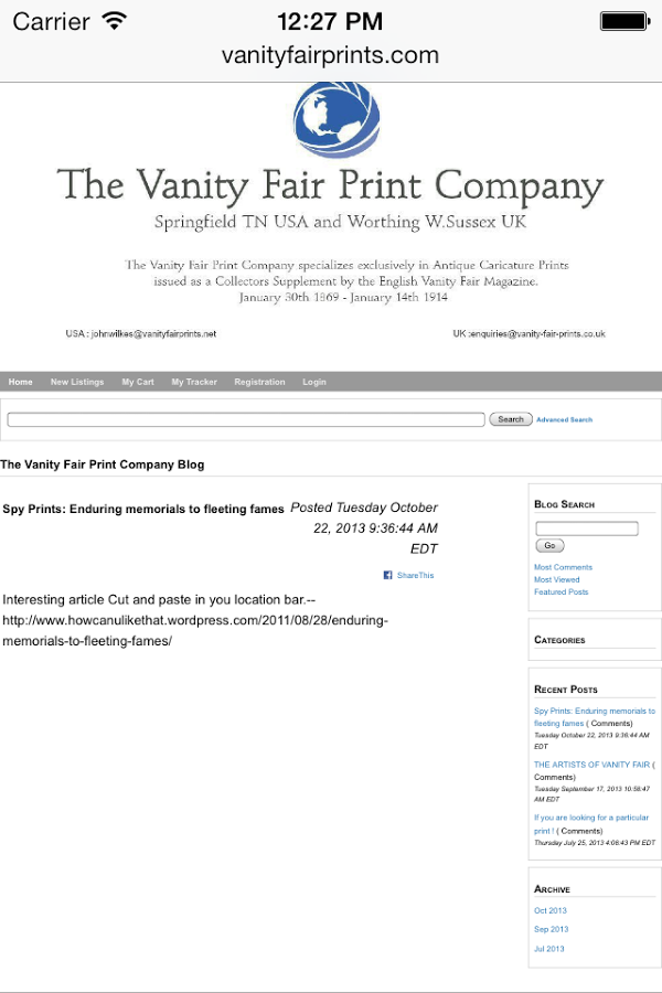 The Vanity Fair Print Company截图7