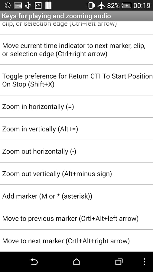 Adobe Audition Shortcuts截图6