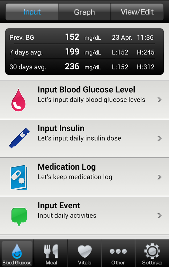 Smart e-SMBG -Diabetes lifelog截图1