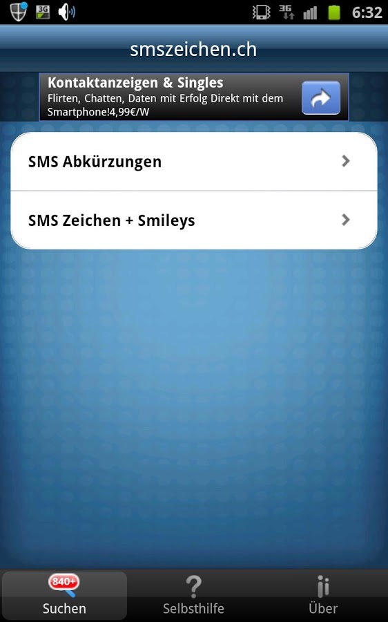 SMS Zeichen & Abkürzungen Free截图2