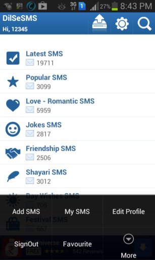 DilseSMS - Free SMS Collection截图5