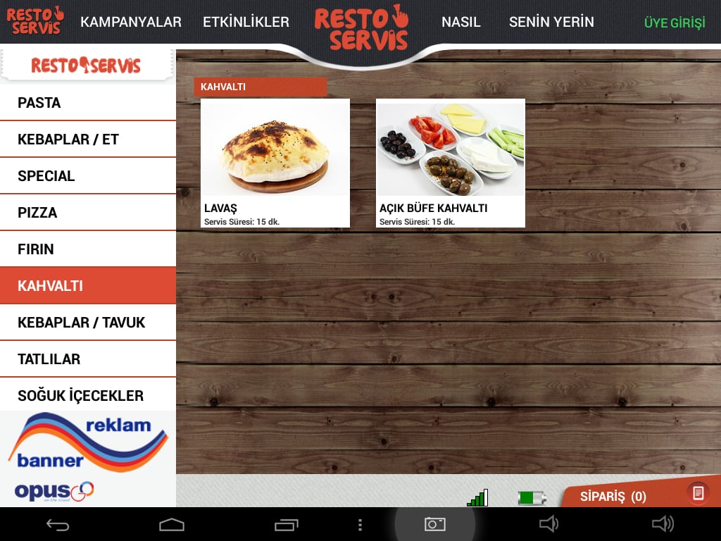 Restoservis Tablet Men&uuml;截图7