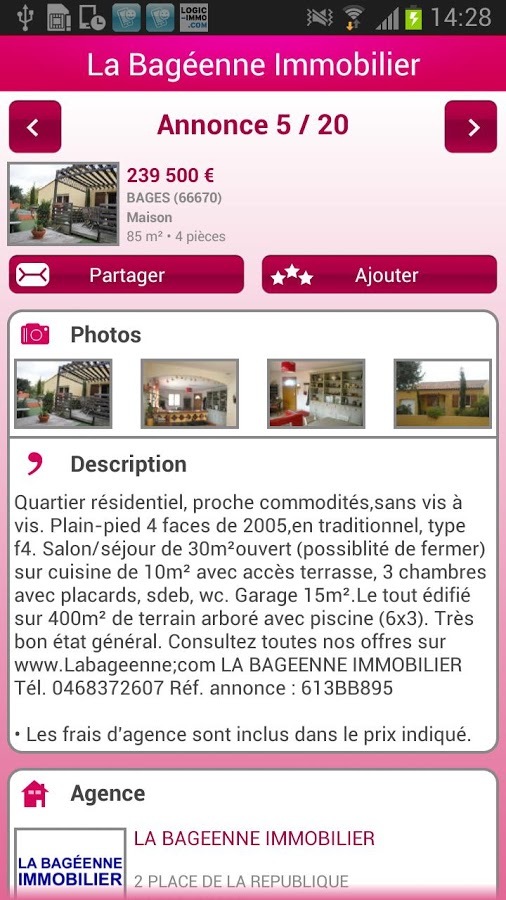 LA BAGÉENNE IMMOBILIER截图2