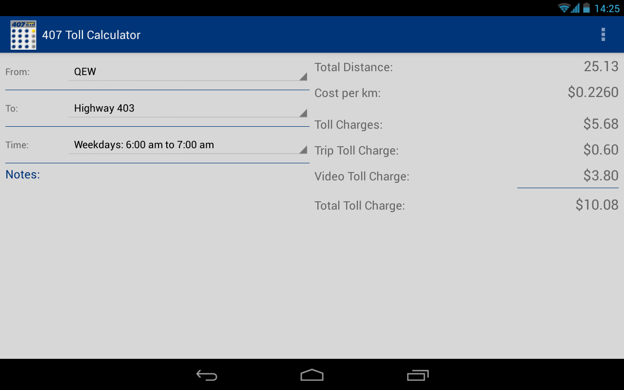 407 Toll Calculator截图1