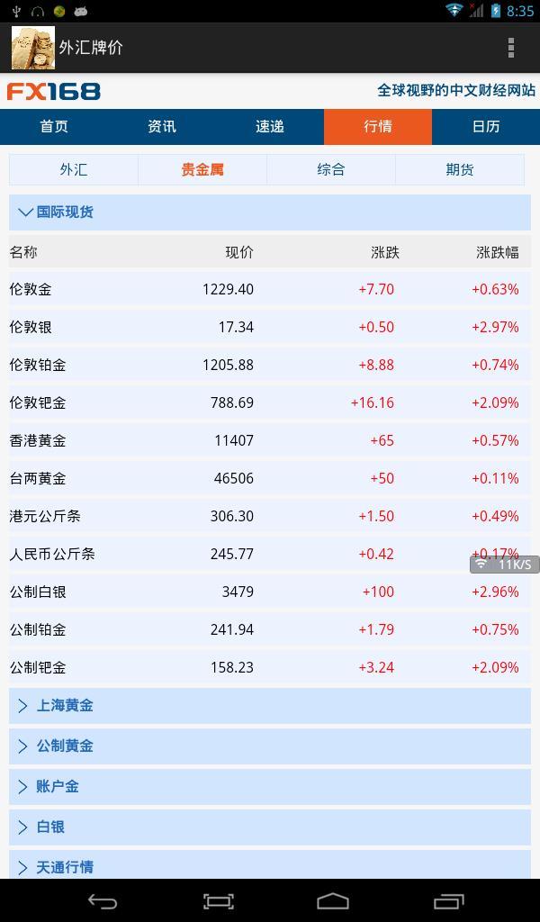 外汇牌价截图2