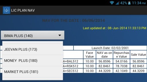 LIC PLAN NAV截图4