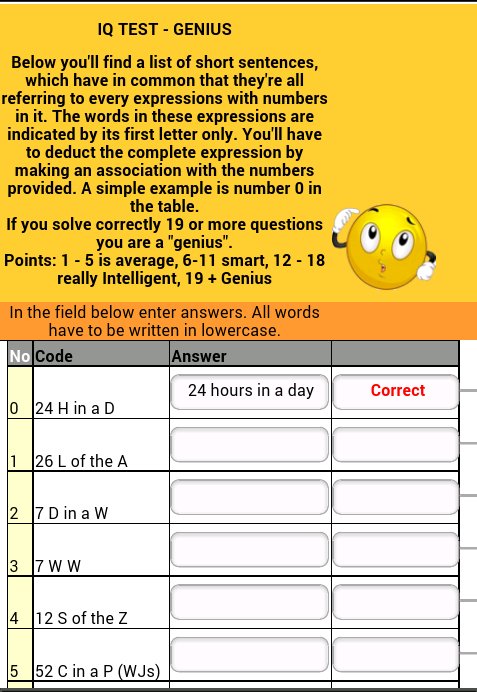 How Smart Are You? - IQ ...截图2