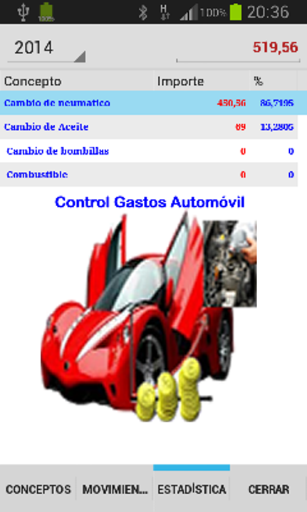 Control Gastos Automóvil截图4