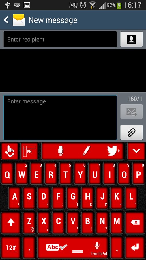 Red HD Keyboard Theme截图4