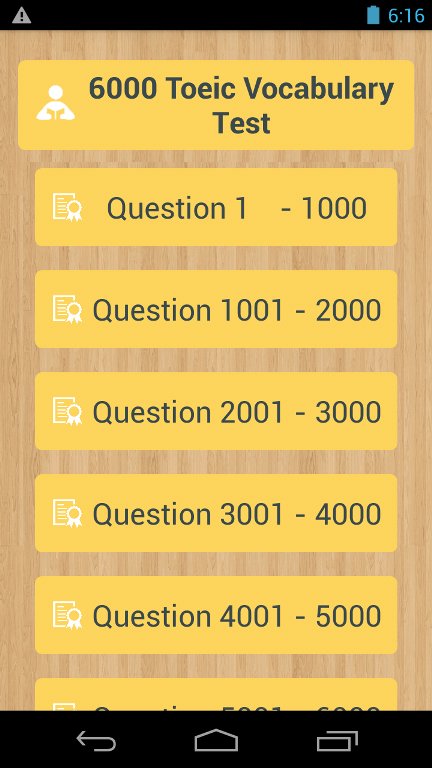 6000 Toic Vocabulary Test截图2