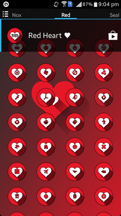 Red Hearts Icon Pack (Fr...截图9