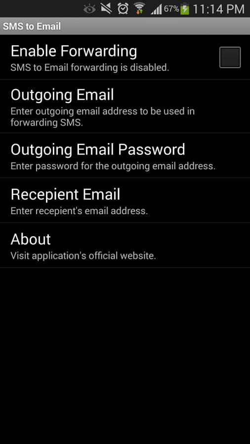 SMS to Email Forwarder截图2