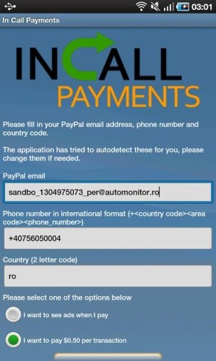 In Call Payments截图3