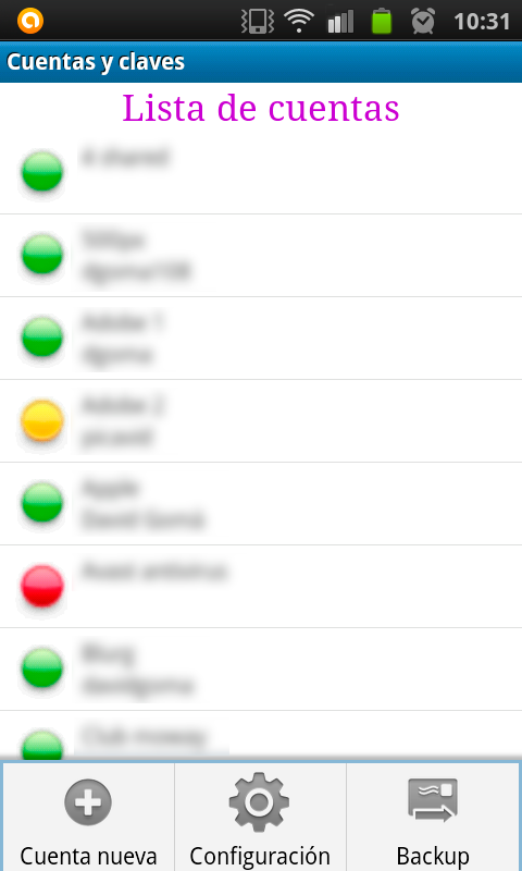 Cuentas y Claves Lite截图9