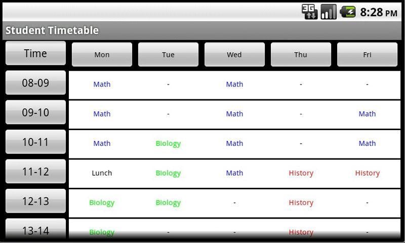 Student Timetable Lite截图1