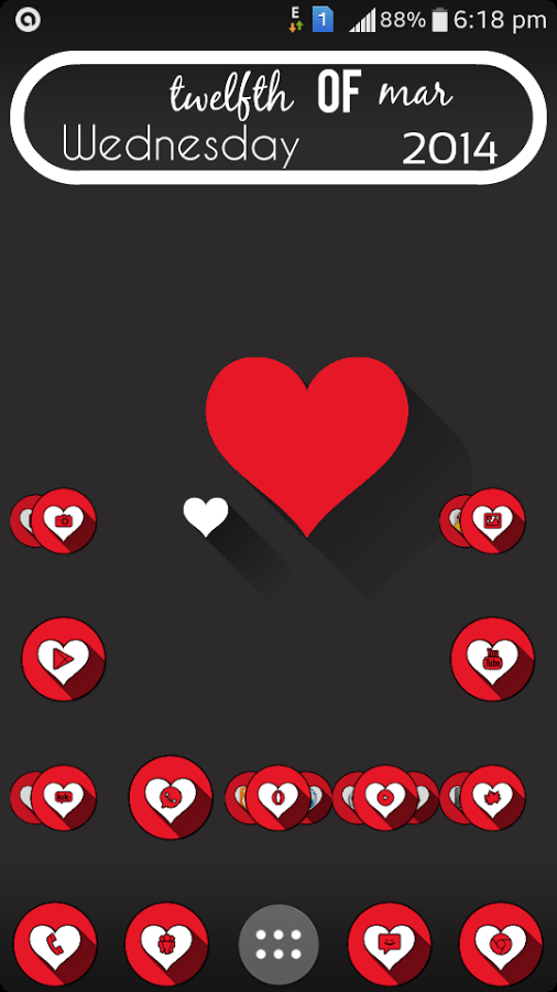 Red Hearts Icon Pack (Fr...截图2