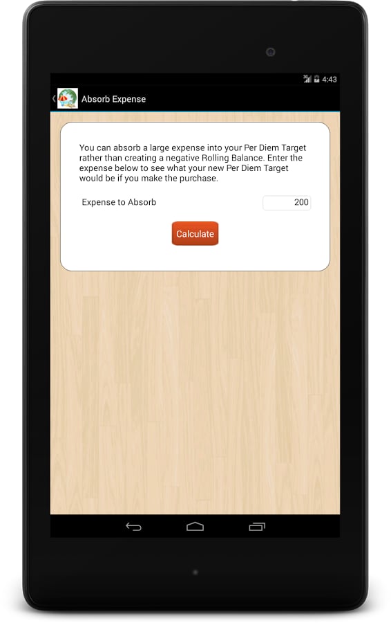 Per Diem Budget截图2