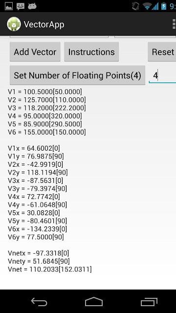 2D Vector Addition Calculator截图1