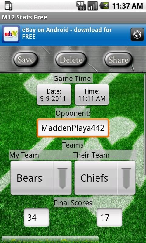 Game History n Stats 4 Madden截图1