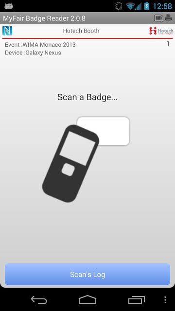 NFC MyFair Badge Reader截图3