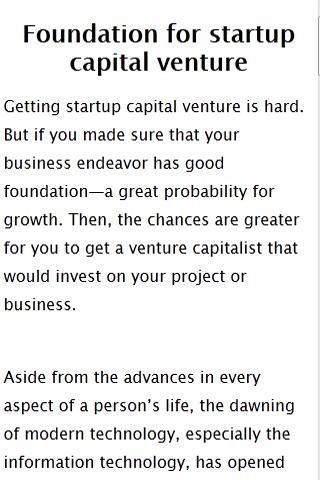 Start up Venture capital截图1