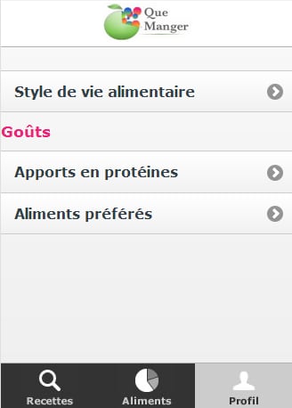 Que Manger mobile截图5