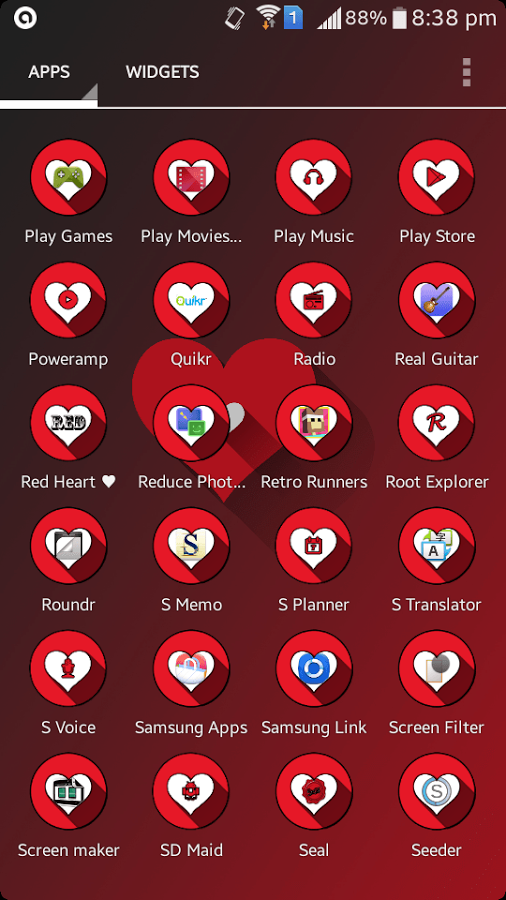 Red Hearts Icon Pack (Fr...截图4