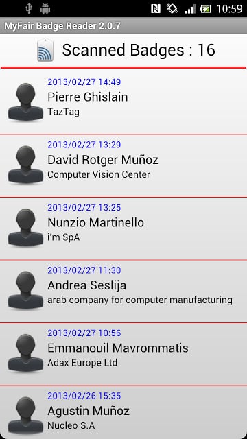 NFC MyFair Badge Reader截图1