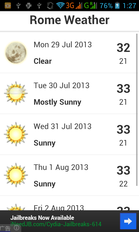 Rome Weather截图3